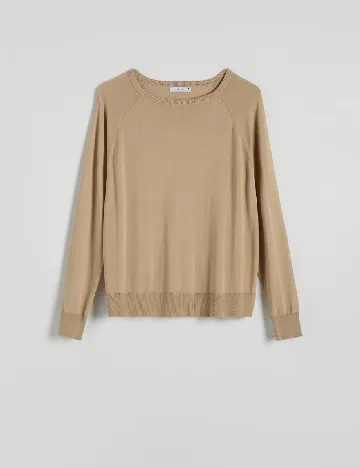 Bluza Reserved, maro deschis Maro