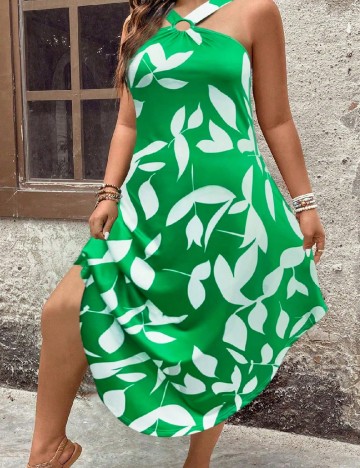 Rochie medie SHEIN CURVE, verde