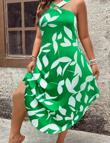 Rochie medie SHEIN CURVE, verde