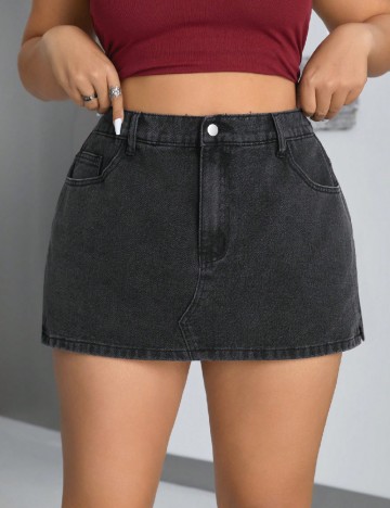 Fusta pantalon SHEIN CURVE, gri