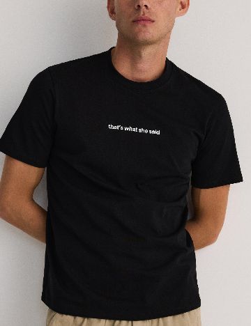 Tricou Reserved, negru