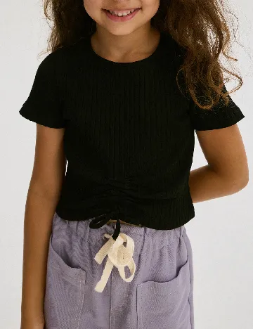 Tricou Reserved, negru Negru