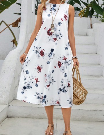 Rochie medie Emery Rose, alb