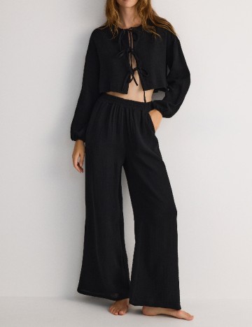 Pantaloni Reserved, negru