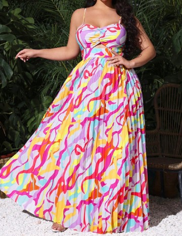 Rochie lunga SHEIN CURVE, mix culori