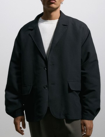 Sacou Oversize Reserved, negru