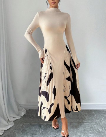 Rochie lunga SHEIN, crem