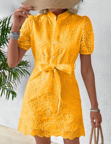 Rochie scurta SHEIN, galben