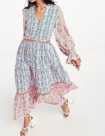 Rochie lunga Never Fully Dressed, mix culori