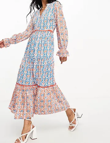 Rochie lunga Never Fully Dressed, mix culori