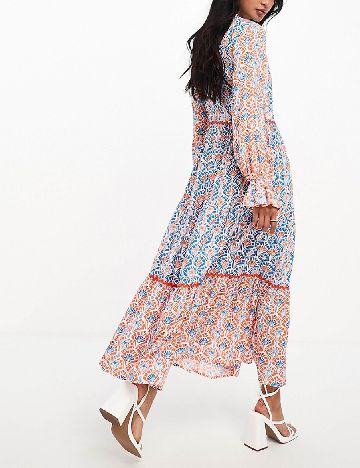 Rochie lunga Never Fully Dressed, mix culori