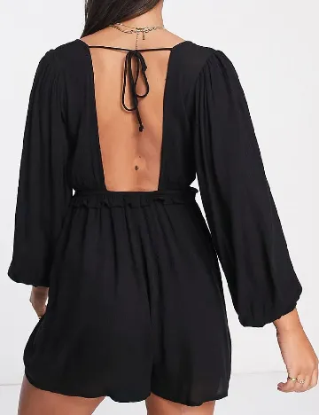 Salopeta ASOS, negru Negru