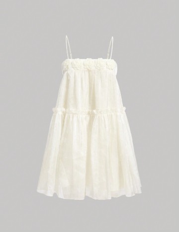 Rochie scurta SHEIN, ecru