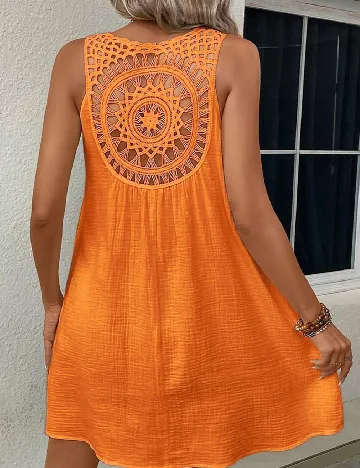 Rochie scurta SHEIN, portocaliu