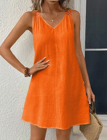 Rochie scurta SHEIN, portocaliu
