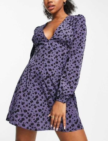 Rochie scurta Glamorous, mov