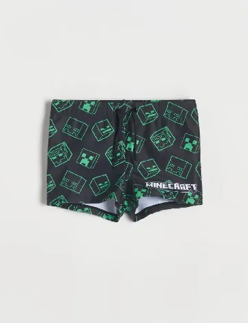 Short de baie Reserved, negru
