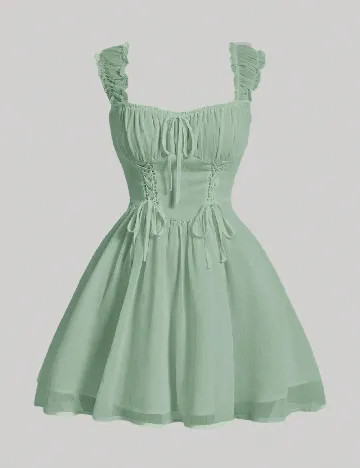 Rochie scurta SHEIN, verde
