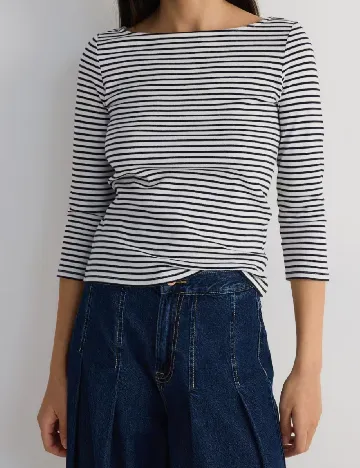 Bluza Reserved, alb/negru
