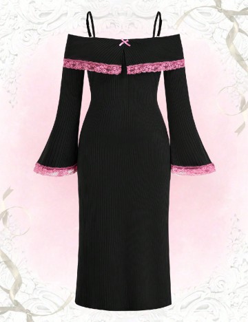 Rochie lunga SHEIN CURVE, negru