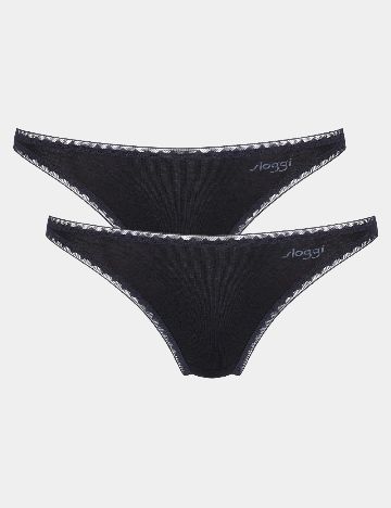 Set chiloti 2 perechi Sloggi by Triumph, negru