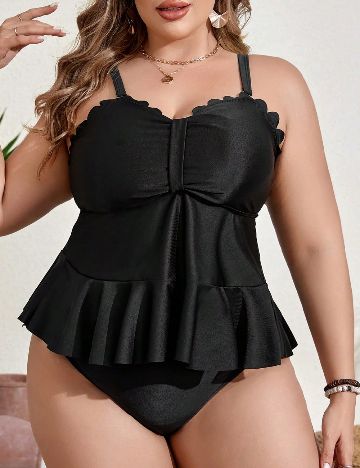 Costum de baie SHEIN CURVE, negru
