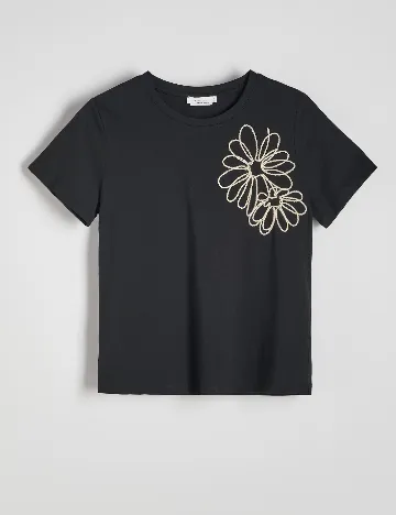 Tricou Reserved, negru