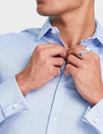 Camasa Asos Plus Size Men, albastru