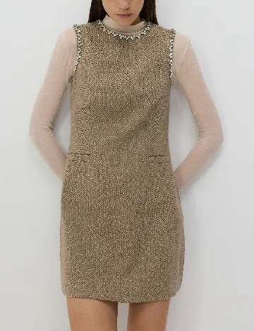 Rochie scurta Reserved, crem