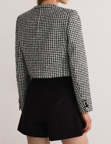 Sacou Reserved, alb/negru