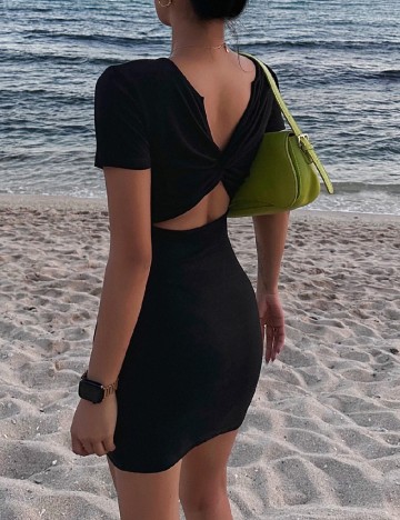 Rochie scurta Dazy, negru