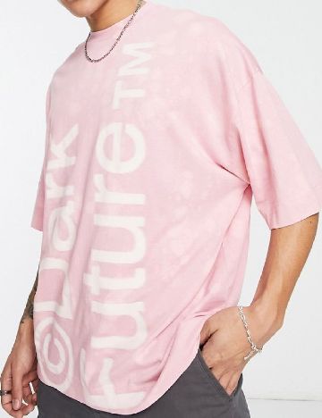 Tricou Oversize ASOS, roz