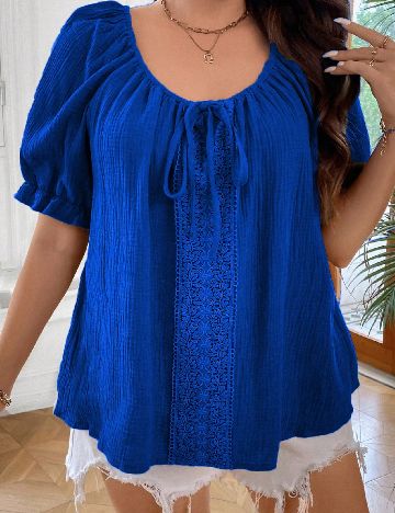 Bluza SHEIN CURVE, albastru