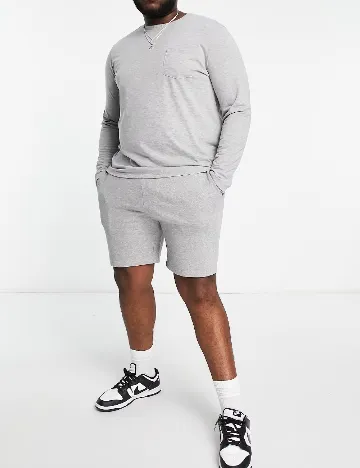 Pantaloni scurti Asos Plus Size Men, gri