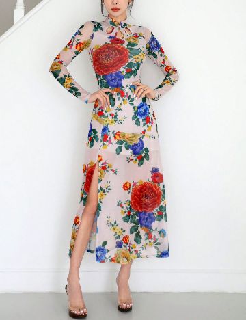 Rochie medie SHEIN, floral print