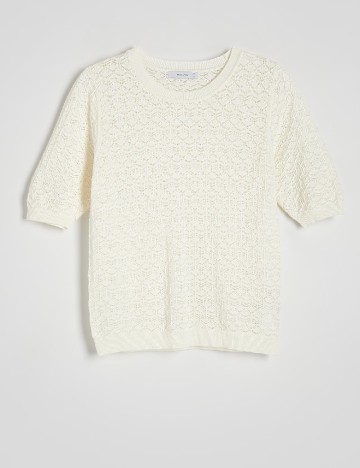 Tricou Reserved, ecru