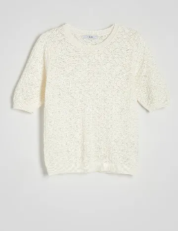 Tricou Reserved, ecru