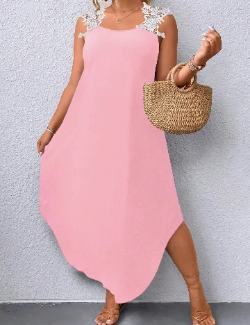 Rochie lunga SHEIN CURVE, roz