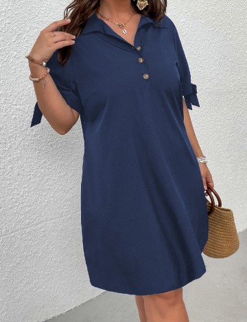 Rochie scurta SHEIN CURVE, bleumarin