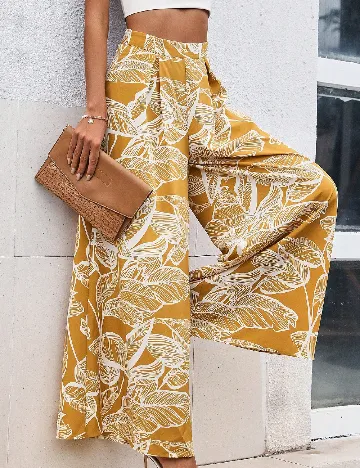 Pantaloni SHEIN, mustar Galben