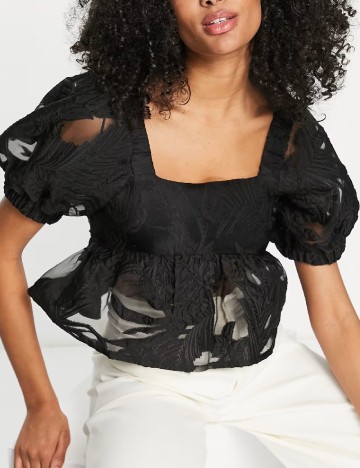 Top ASOS, negru