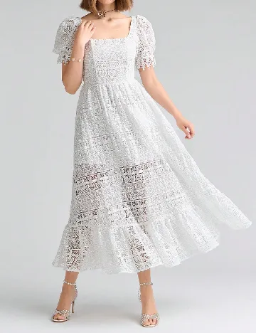 Rochie medie SHEIN, alb Alb