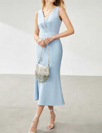 Rochie medie MOTF, bleu