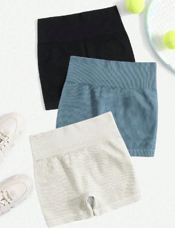 Set Pantaloni scurti 3 perechi SHEIN, mix culori