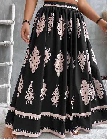 Fusta SHEIN CURVE, negru