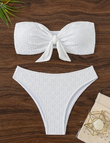Costum de baie SHEIN, alb