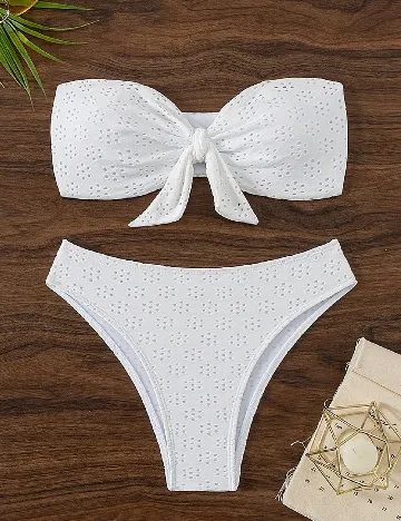 Costum de baie SHEIN, alb