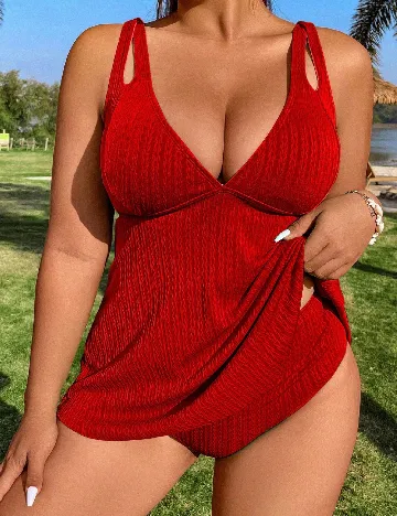 Costum de baie SHEIN CURVE, rosu