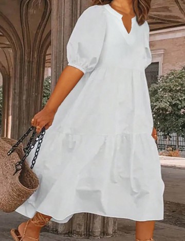 Rochie medie SHEIN CURVE, alb