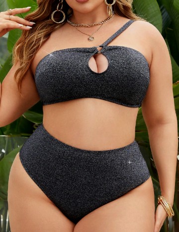 Costum de baie SHEIN CURVE, negru